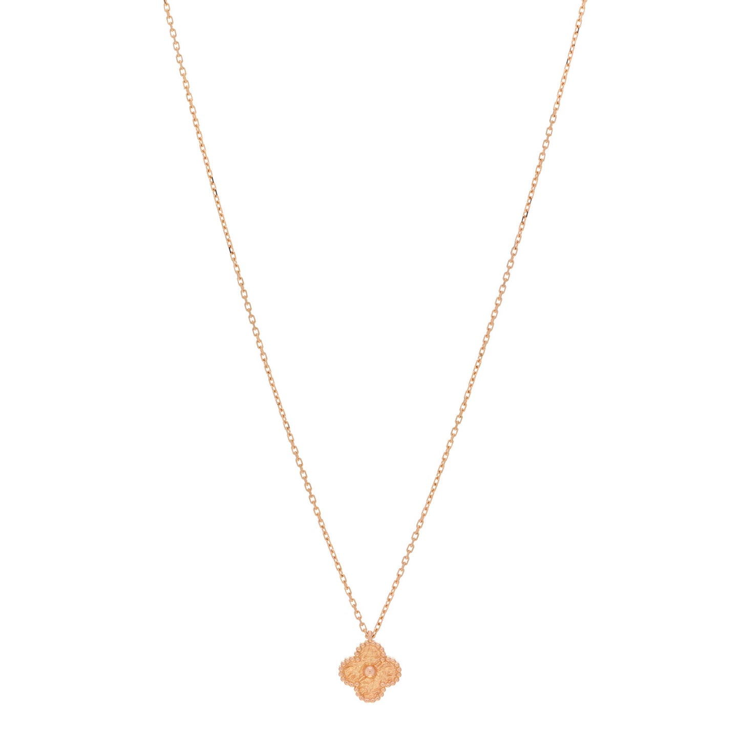 18K Rose Gold Sweet Alhambra Pendant Necklace