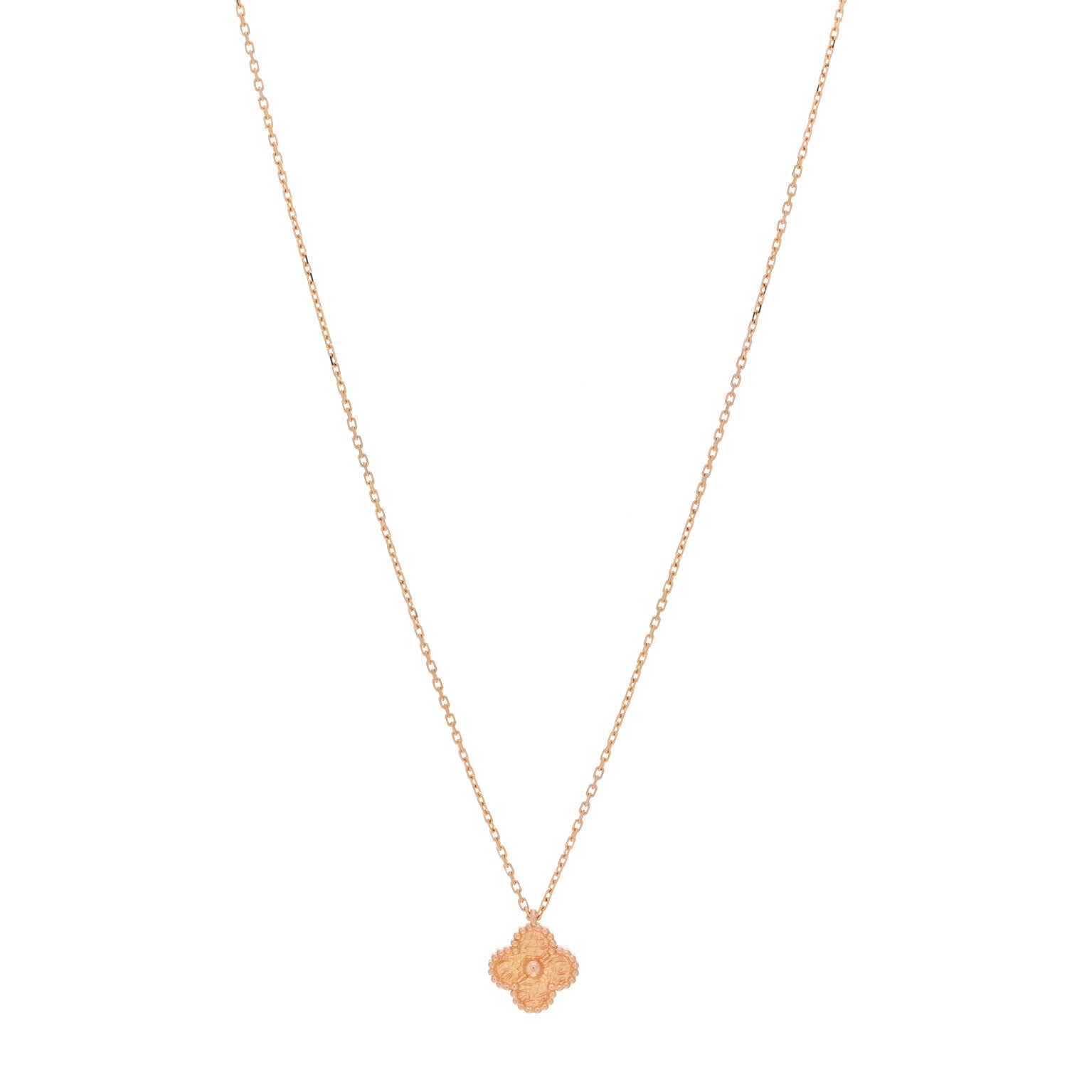 Van Cleef & Arpels 18K Rose Gold Sweet Alhambra Pendant Necklace 1 of 6