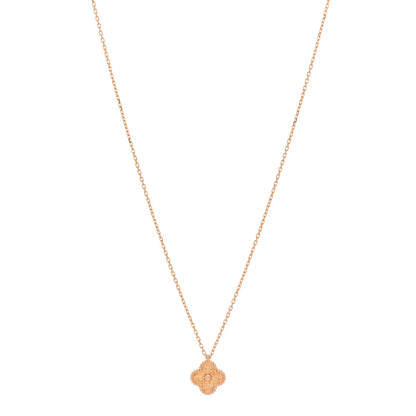 Van Cleef & Arpels 18K Rose Gold Sweet Alhambra Pendant Necklace 1 of 6