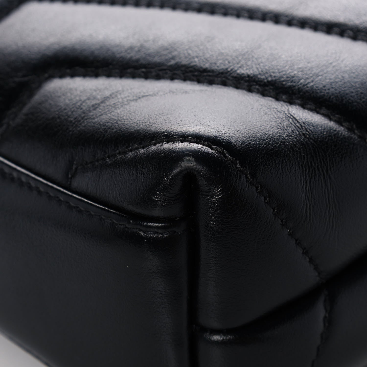 Saint Laurent Calfskin Y Quilted Monogram Toy Loulou Crossbody Bag Black 12 of 18