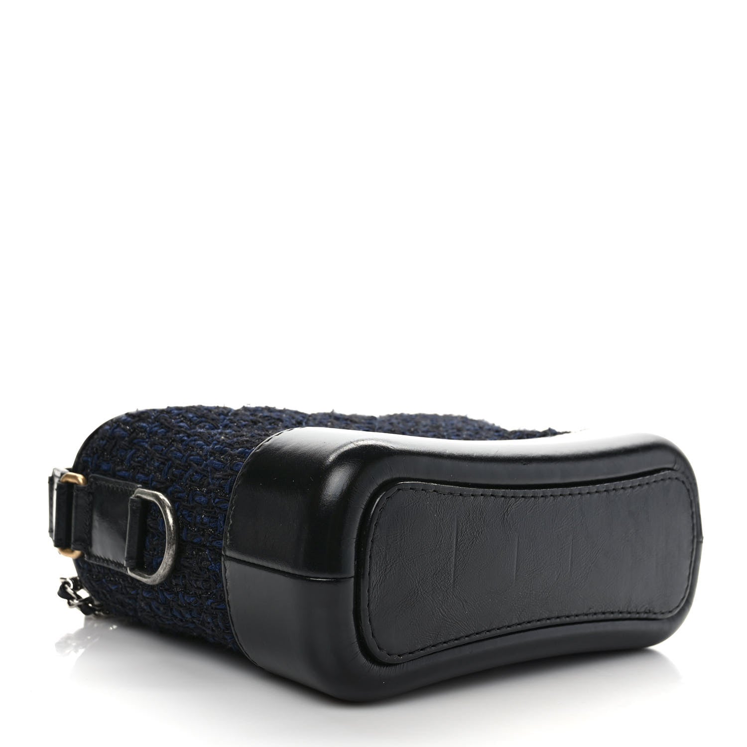 Chanel Tweed Calfskin Small Gabrielle Hobo Black Blue 4 of 8