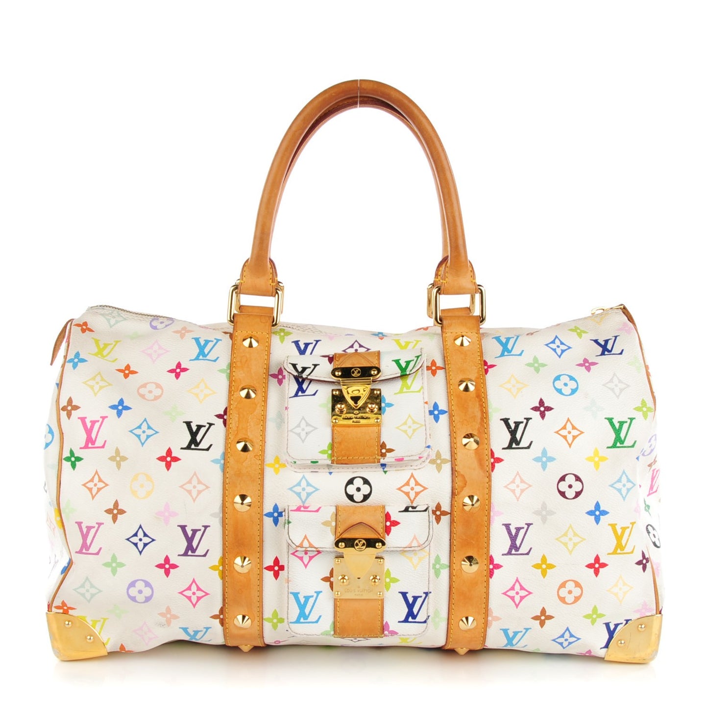 Monogram Multicolor Keepall 45 White