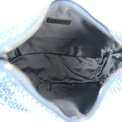 Prada Satin Crystal Re-Edition 2005 Shoulder Bag Celeste 5 of 11