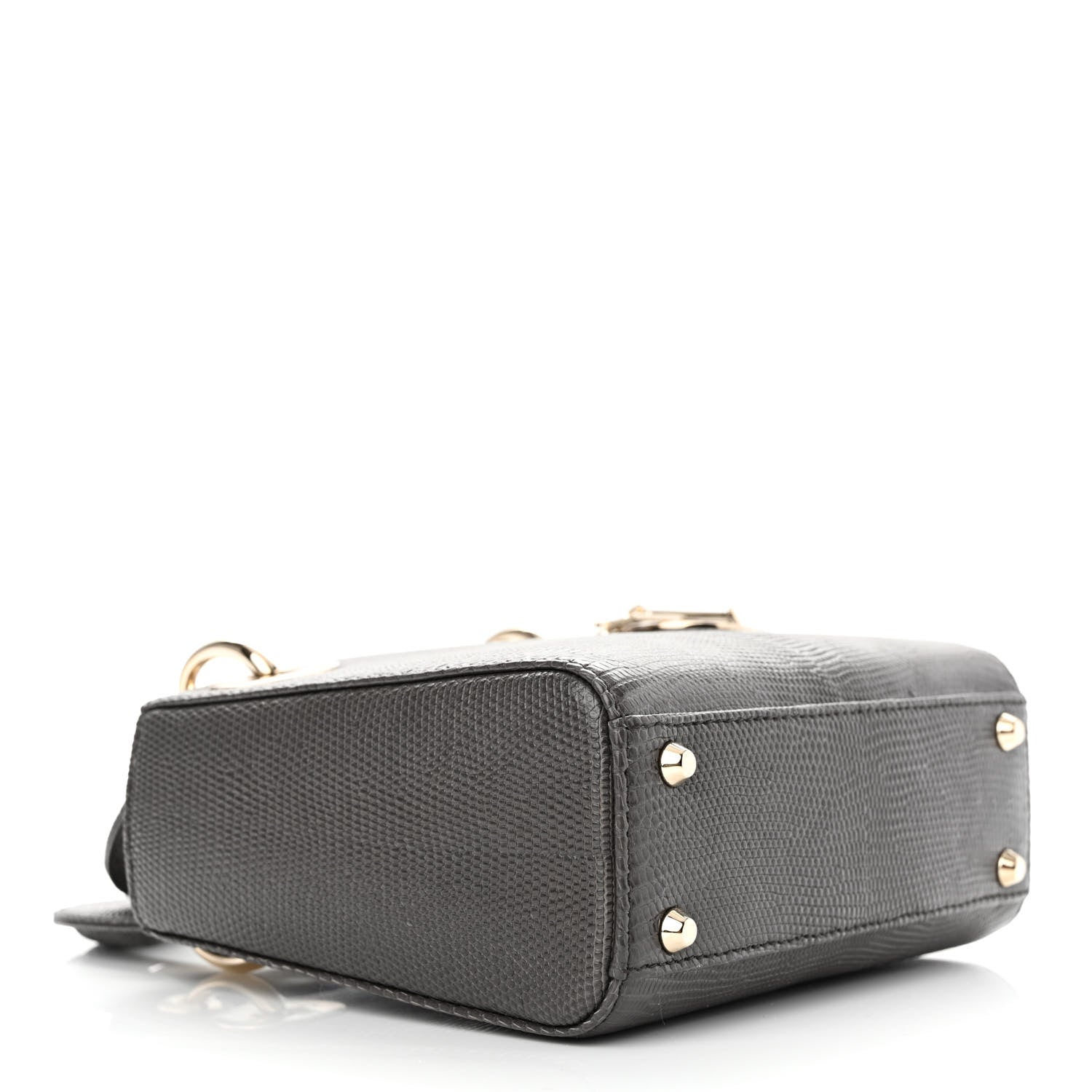Christian Dior Lizard Mini Lady Dior Gris Fume 4 of 9