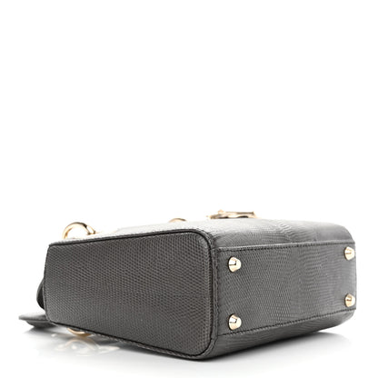 Christian Dior Lizard Mini Lady Dior Gris Fume 4 of 9