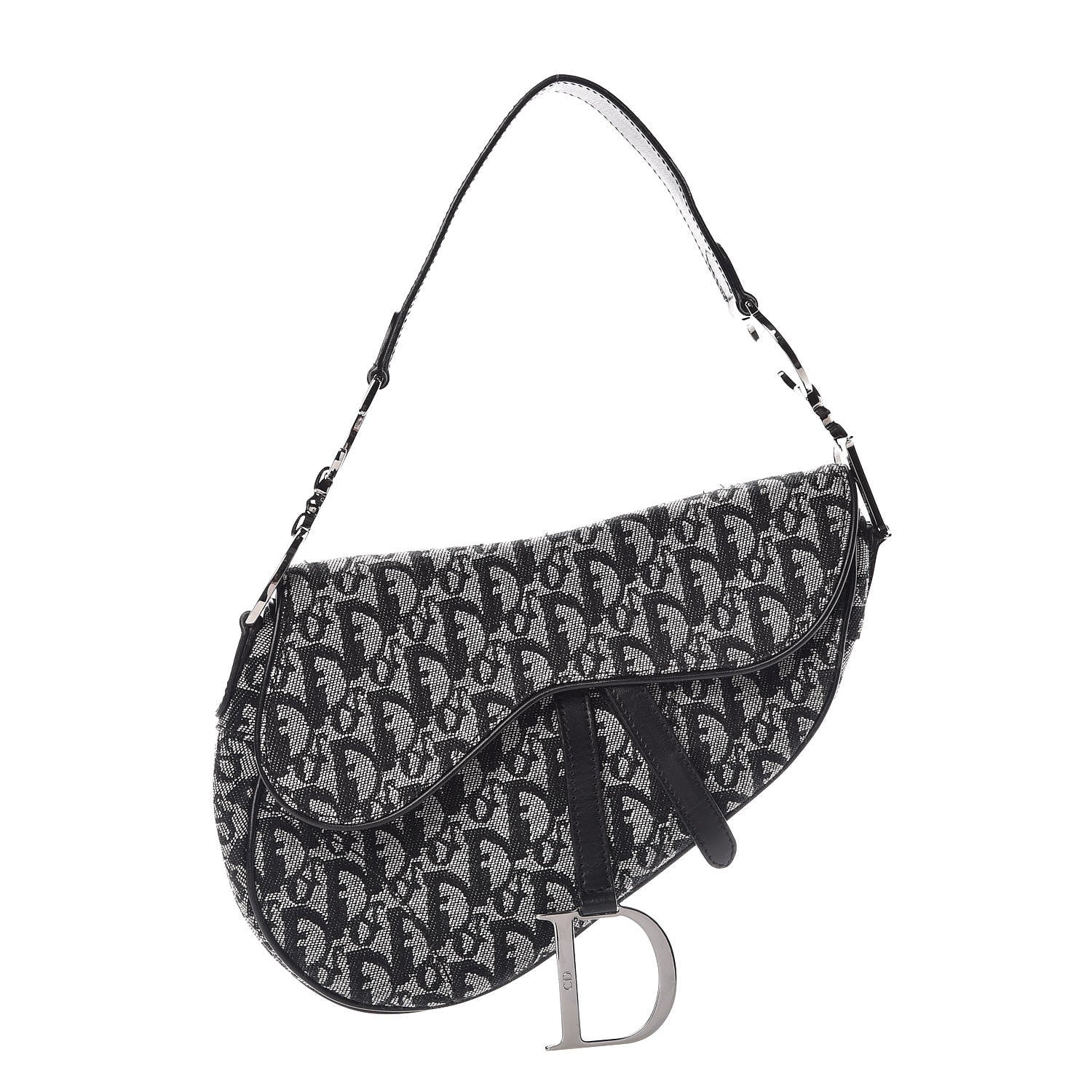 Christian Dior Monogram Saddle Bag Black 1 of 7