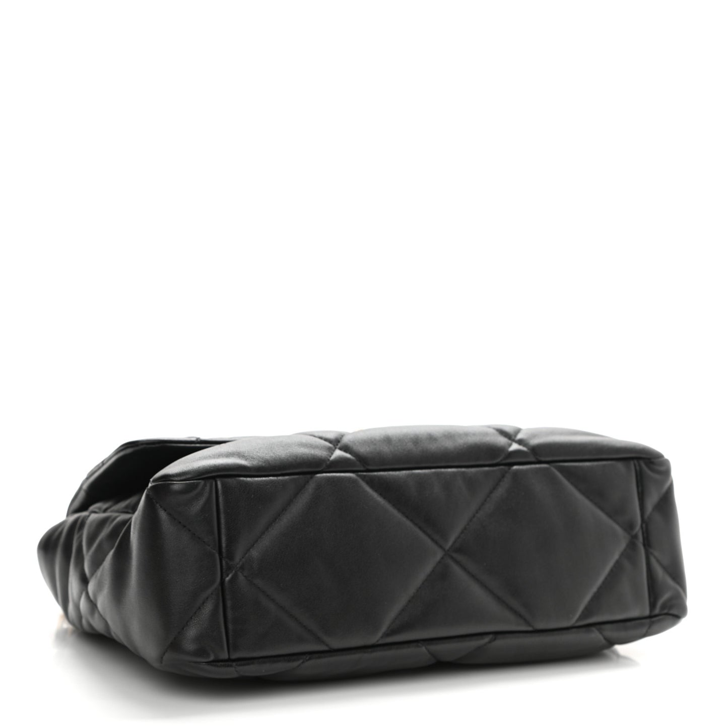 Lambskin Quilted Large Chanel 19 Flap Black