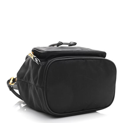 Prada Saffiano Tessuto Nylon Mini Bucket Crossbody Bag Black 4 of 11