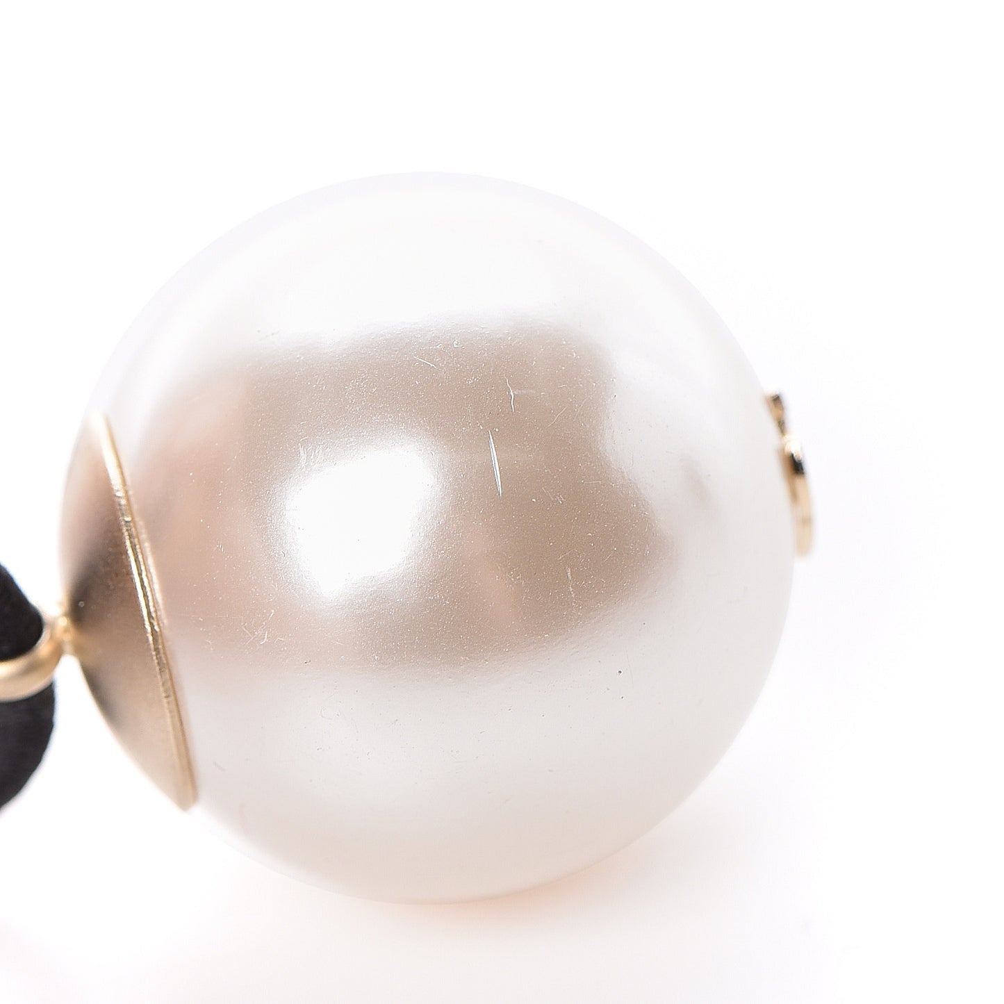 Pearl CC Hair Tie Black White