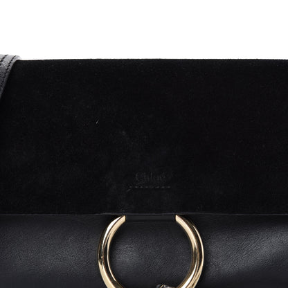 Chloe Suede Calfskin Small Faye Shoulder Bag Black 9 of 9