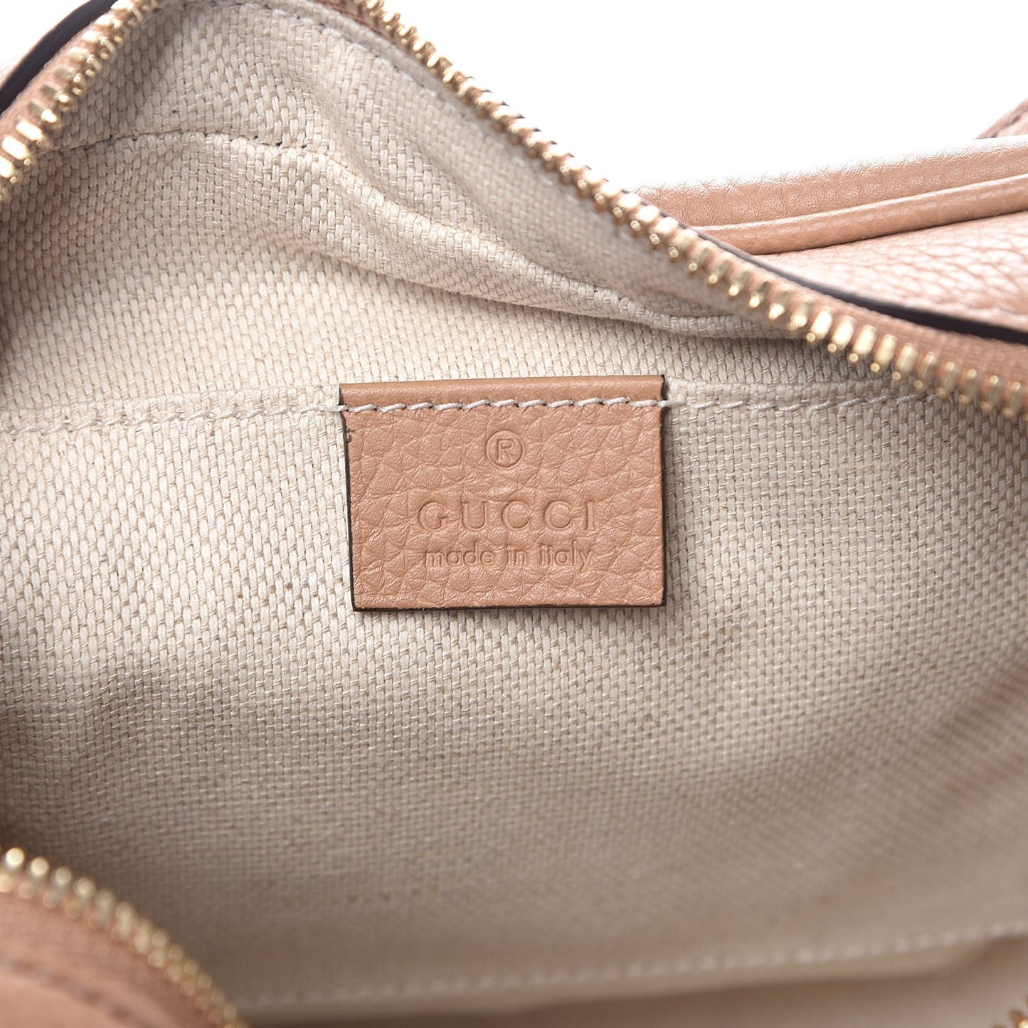 Pebbled Calfskin Small Soho Disco Bag Camelia