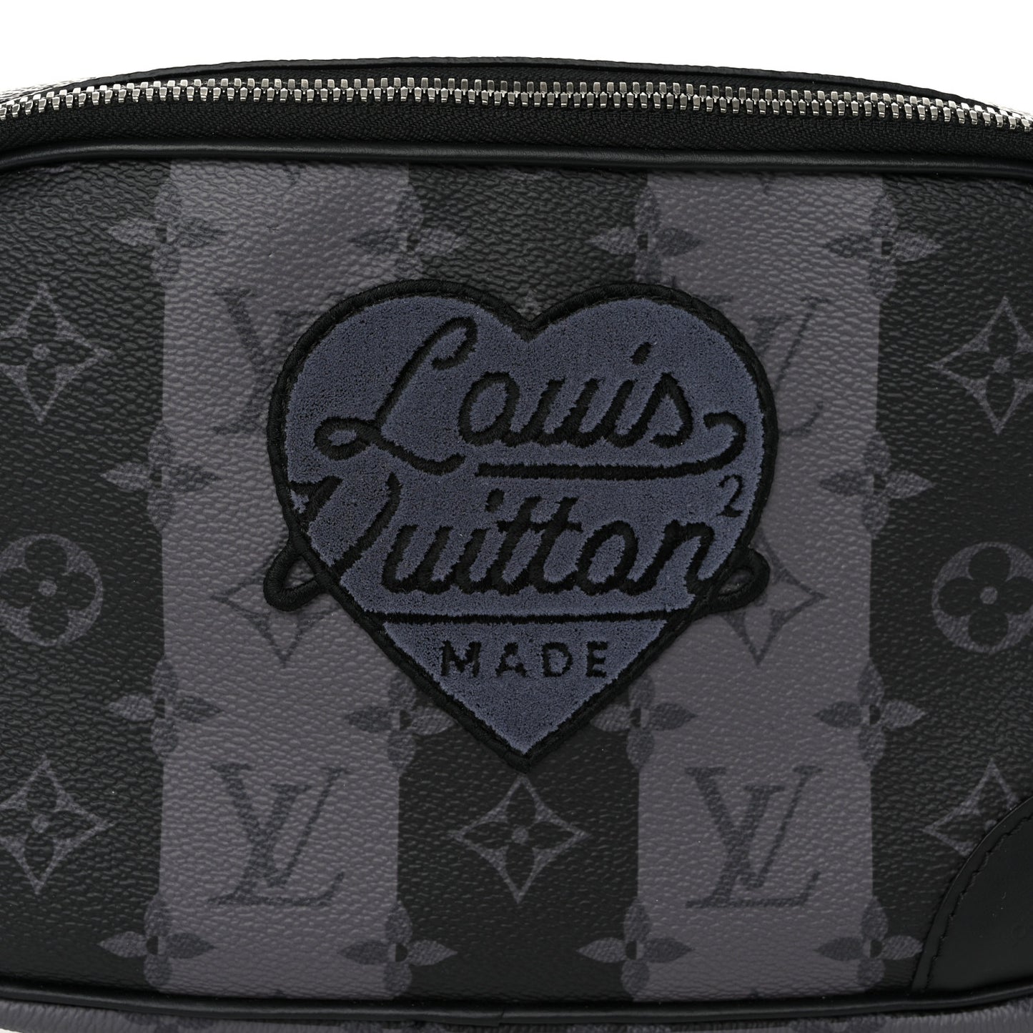 X NIGO Monogram Eclipse Stripes LV Heart Modular Sling Bag