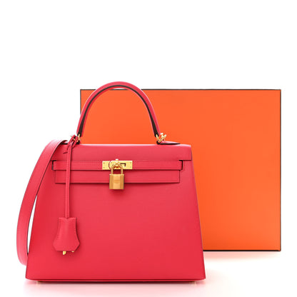 Hermes Epsom Kelly Sellier 25 Rose Extreme 11 of 11