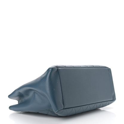 Chanel Caviar Quilted Grand Shopping Tote GST Dark Navy Blue 3 of 12