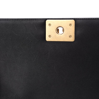Chanel Calfskin Quilted Medium Boy Flap Black 11 of 12