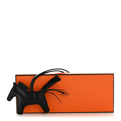 Hermes Milo Lambskin Grigri Rodeo Horse Bag Charm PM So Black 4 of 4