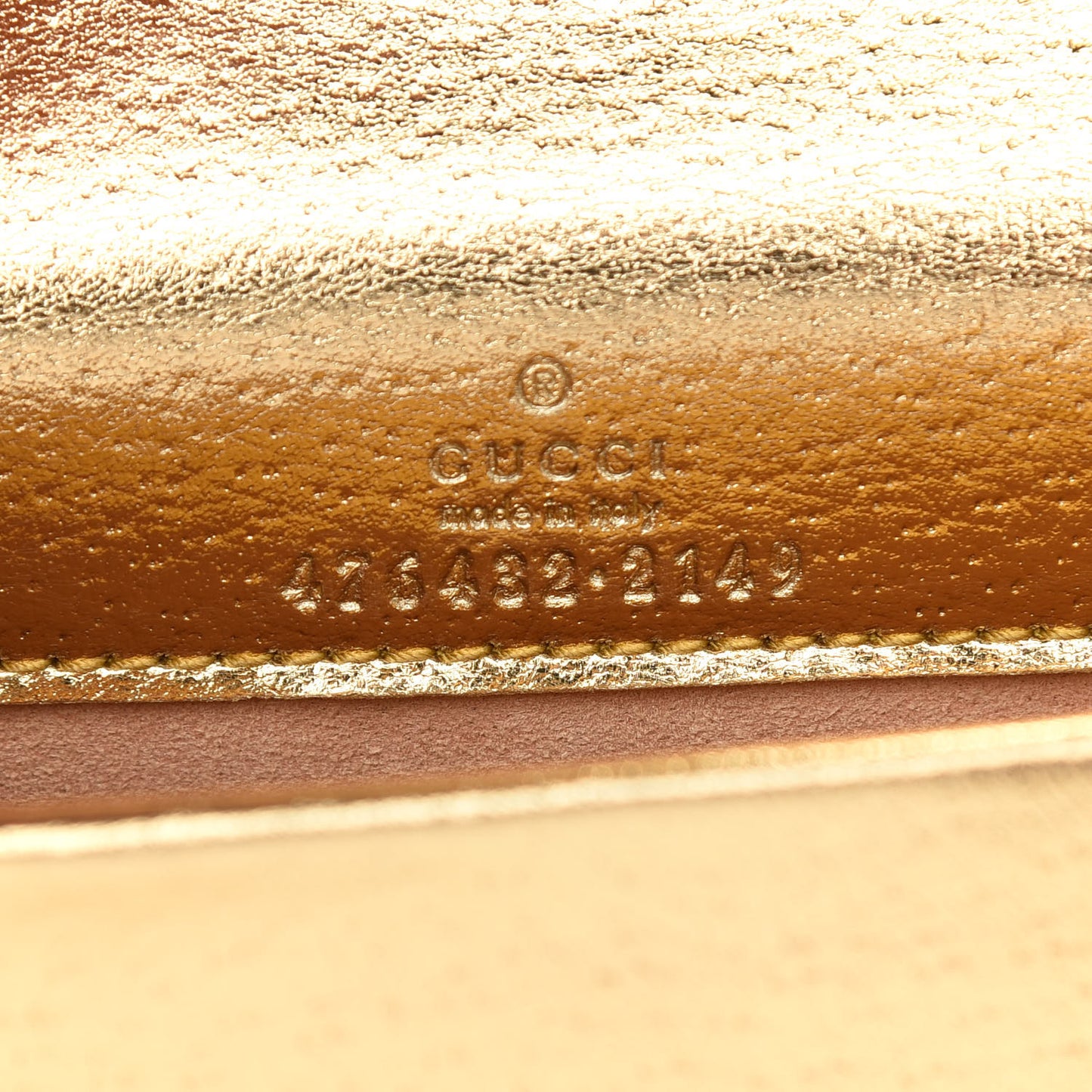 Metallic Calfskin Super Mini Dionysus Shoulder Bag Gold