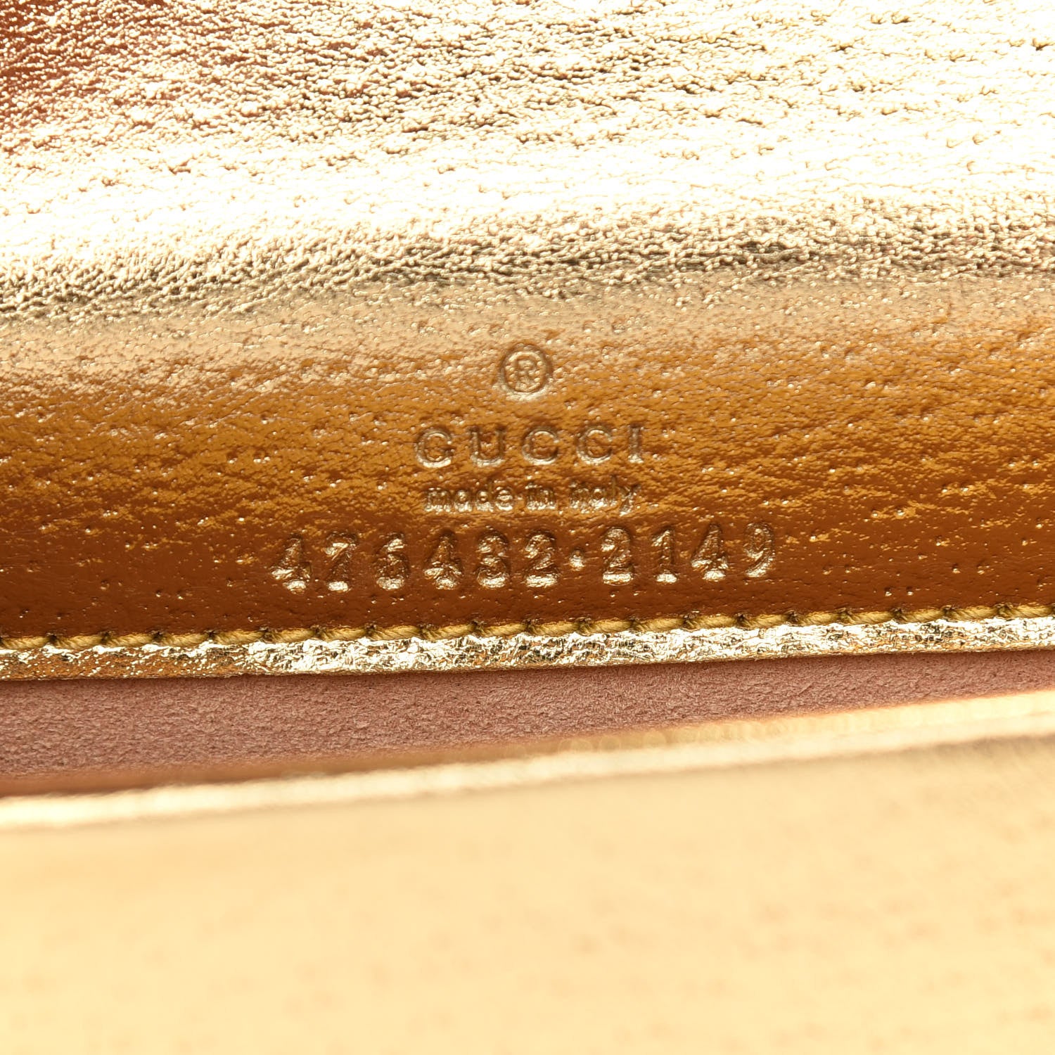 Gucci Metallic Calfskin Super Mini Dionysus Shoulder Bag Gold 6 of 8
