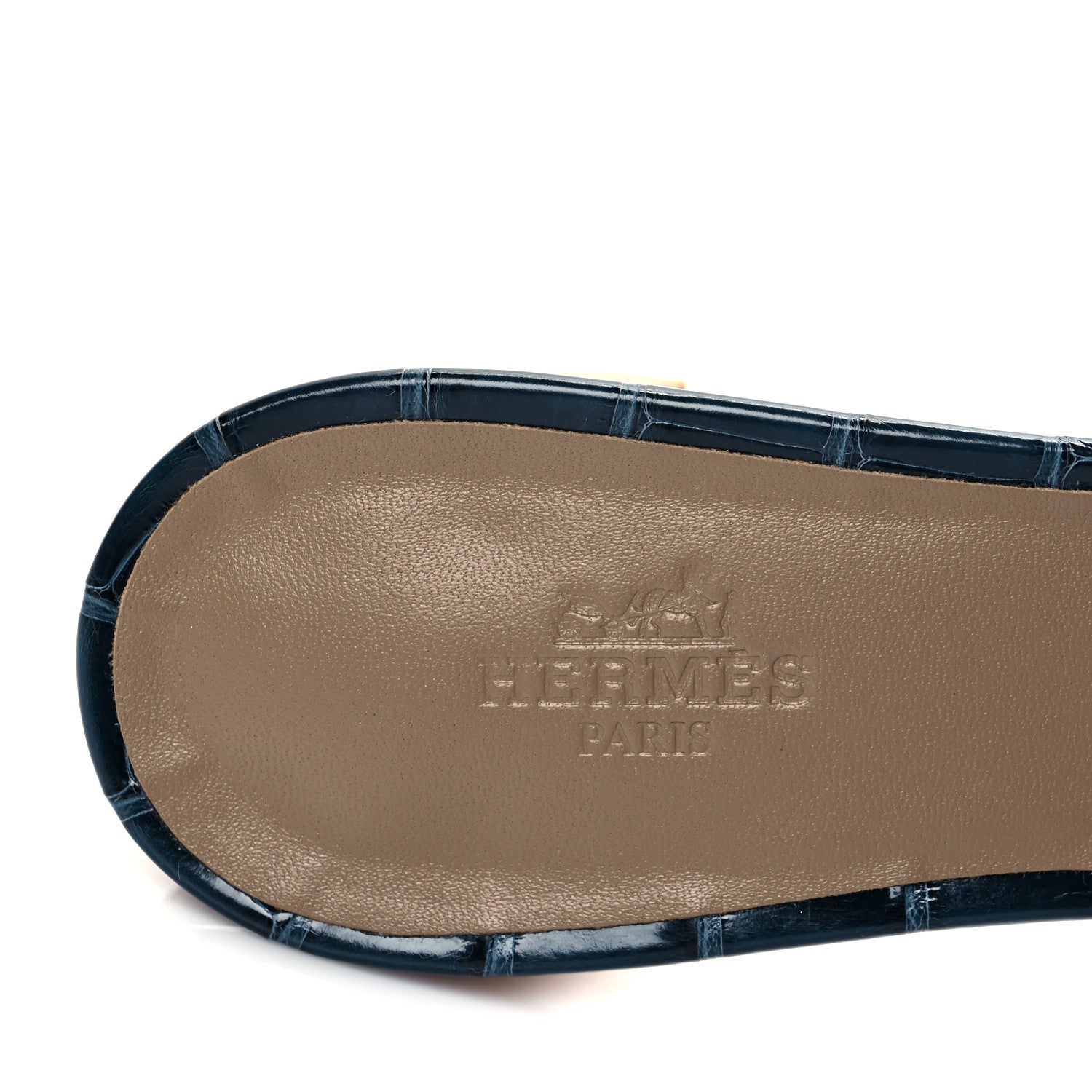 Hermes Shiny Alligator Oasis Sandals 37 7 of 9
