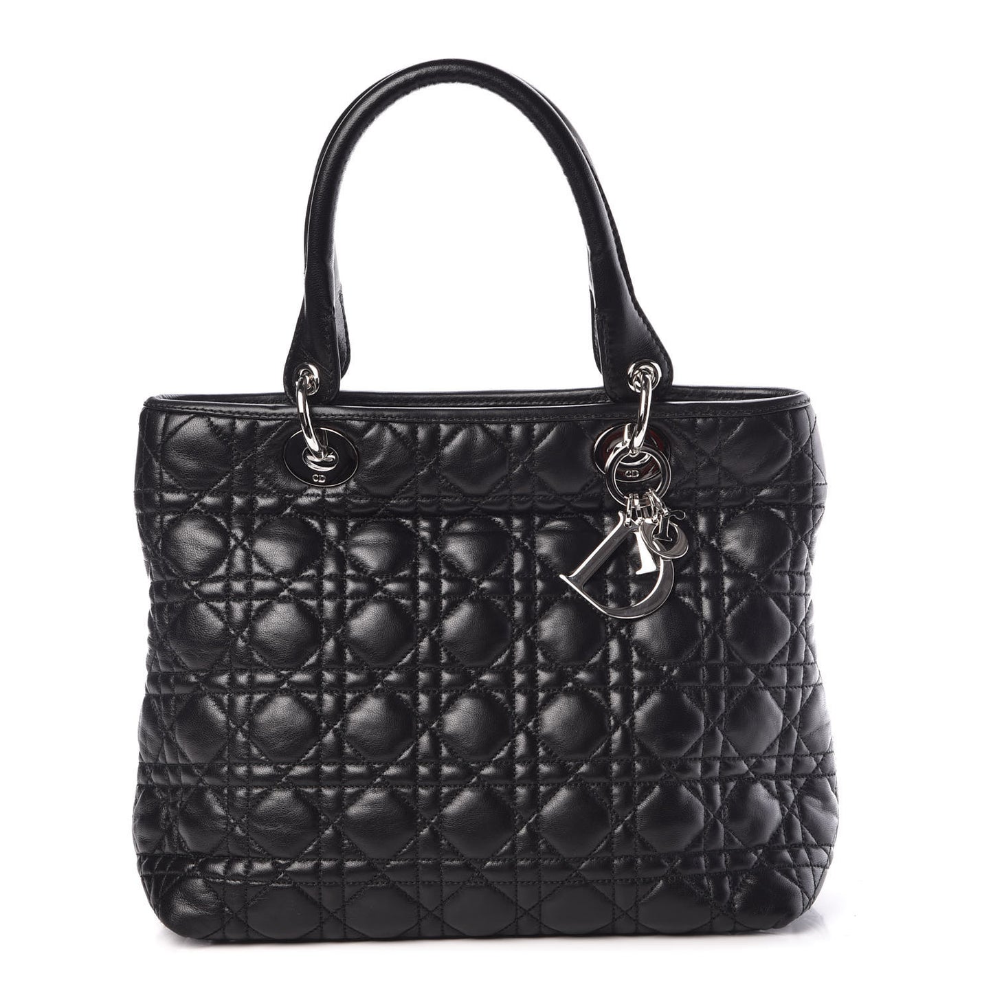 Lambskin Cannage Medium Soft Lady Dior Black