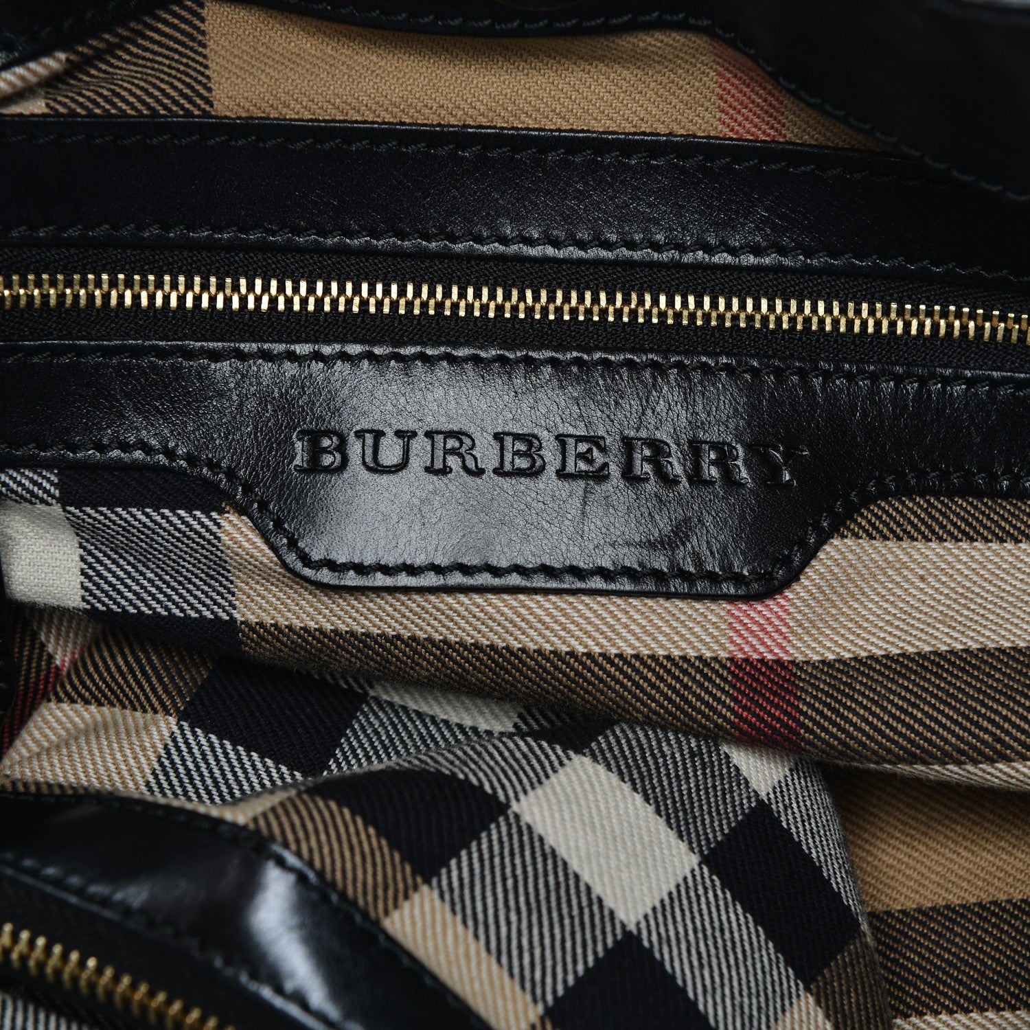 Burberry Soft Lambskin Bridle Calfskin Medium Gosford Hobo Black 6 of 11