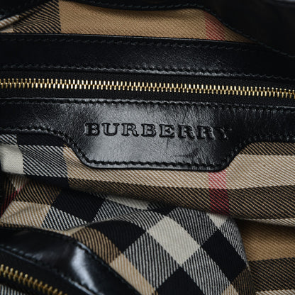 Burberry Soft Lambskin Bridle Calfskin Medium Gosford Hobo Black 6 of 11