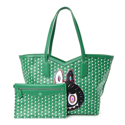 Moynat X KASING LUNG Calfskin Canvas M Labubu Tote MM Green Apple 3 of 12