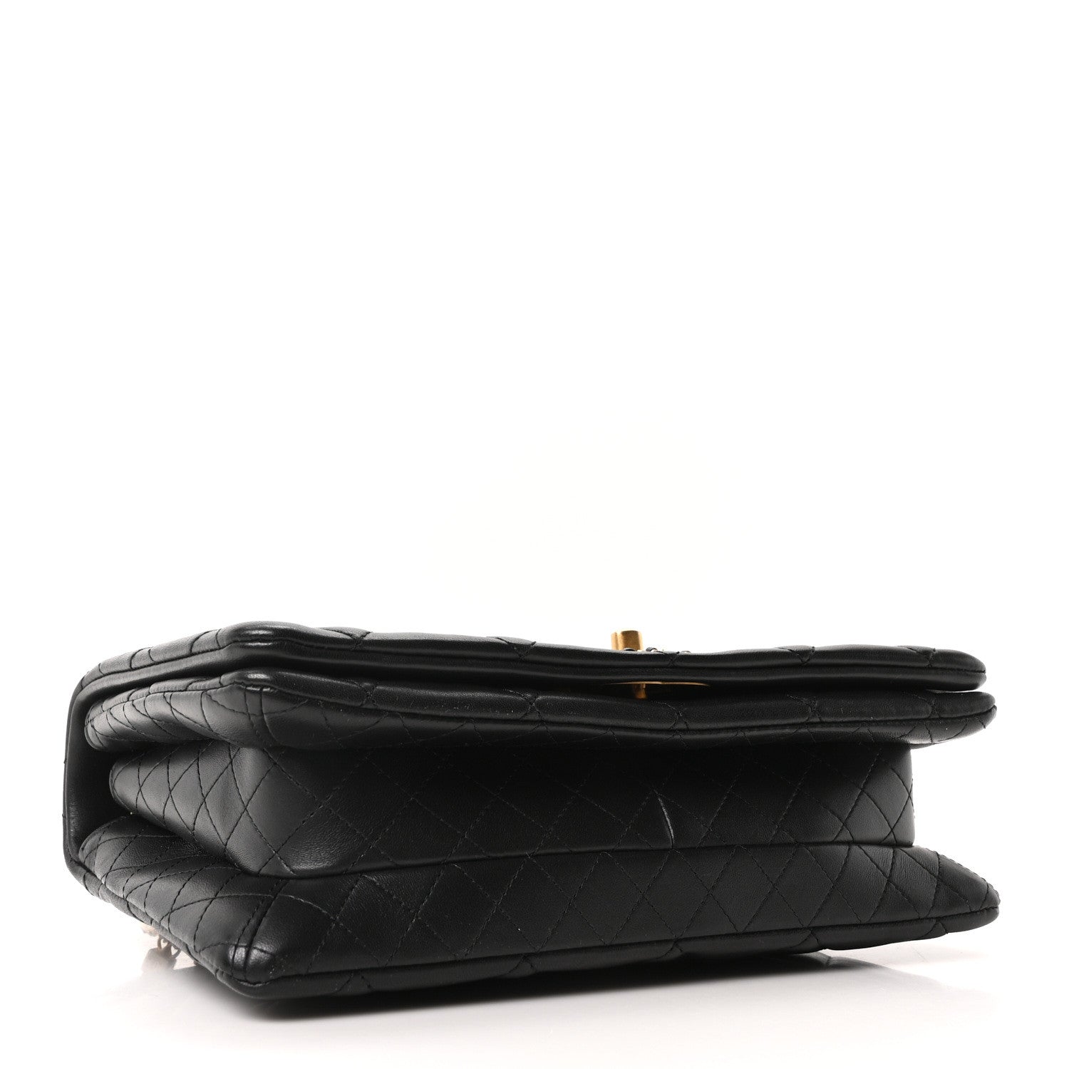 Chanel Lambskin Quilted On And On Medium Chain Flap Black 4 of 10
