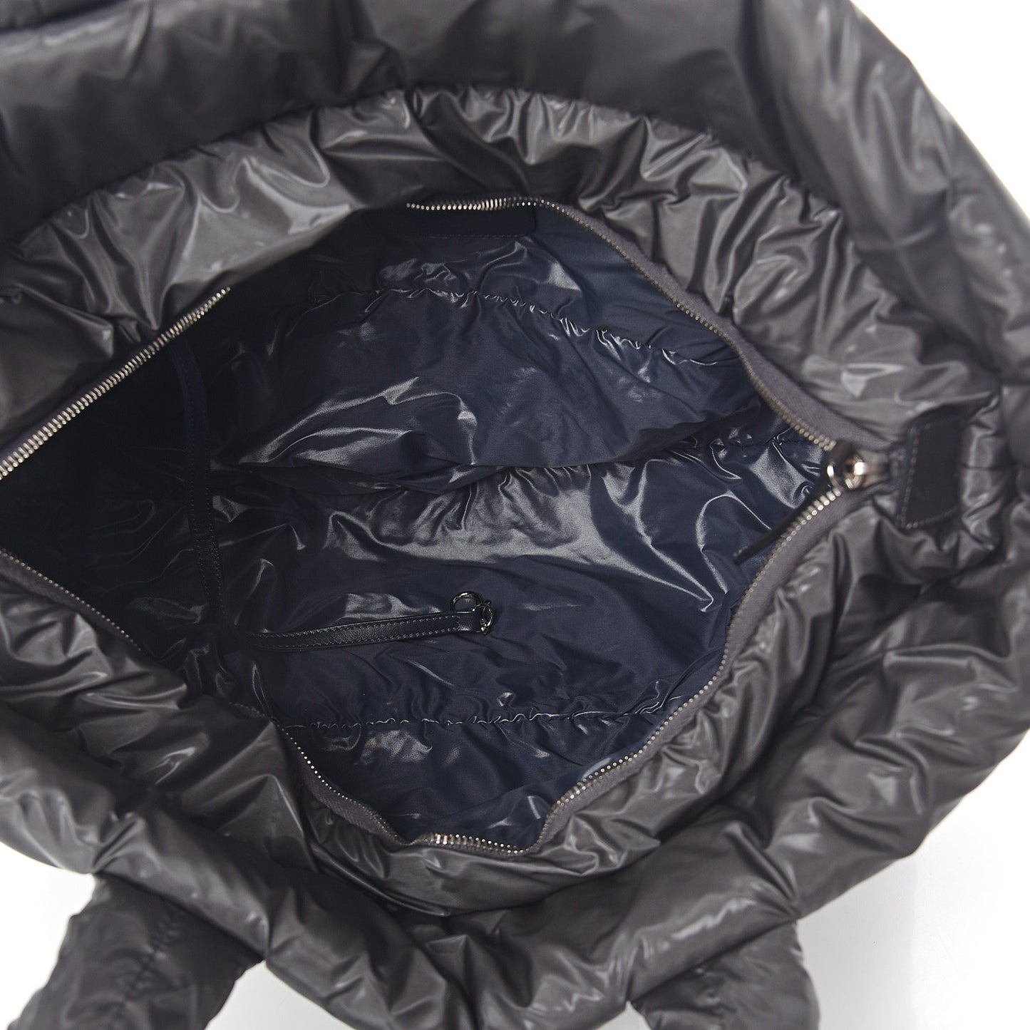Nylon Quilted Large Coco Cocoon Tote Grey