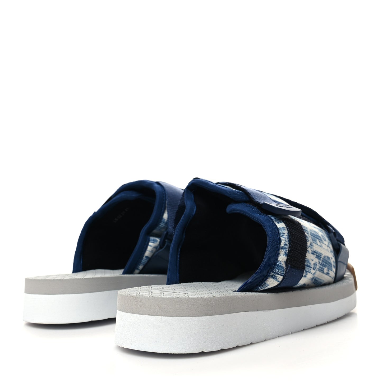 Oblique Jacquard Mens Alpha Sandals 41 Blue Denim