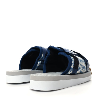 Christian Dior Oblique Jacquard Mens Alpha Sandals 41 Blue Denim 4 of 9