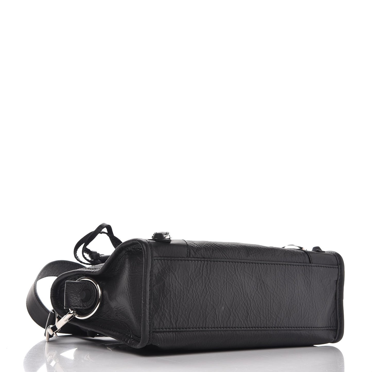 Matte Goatskin Rubber Covered Classic Hardware Mini City Black