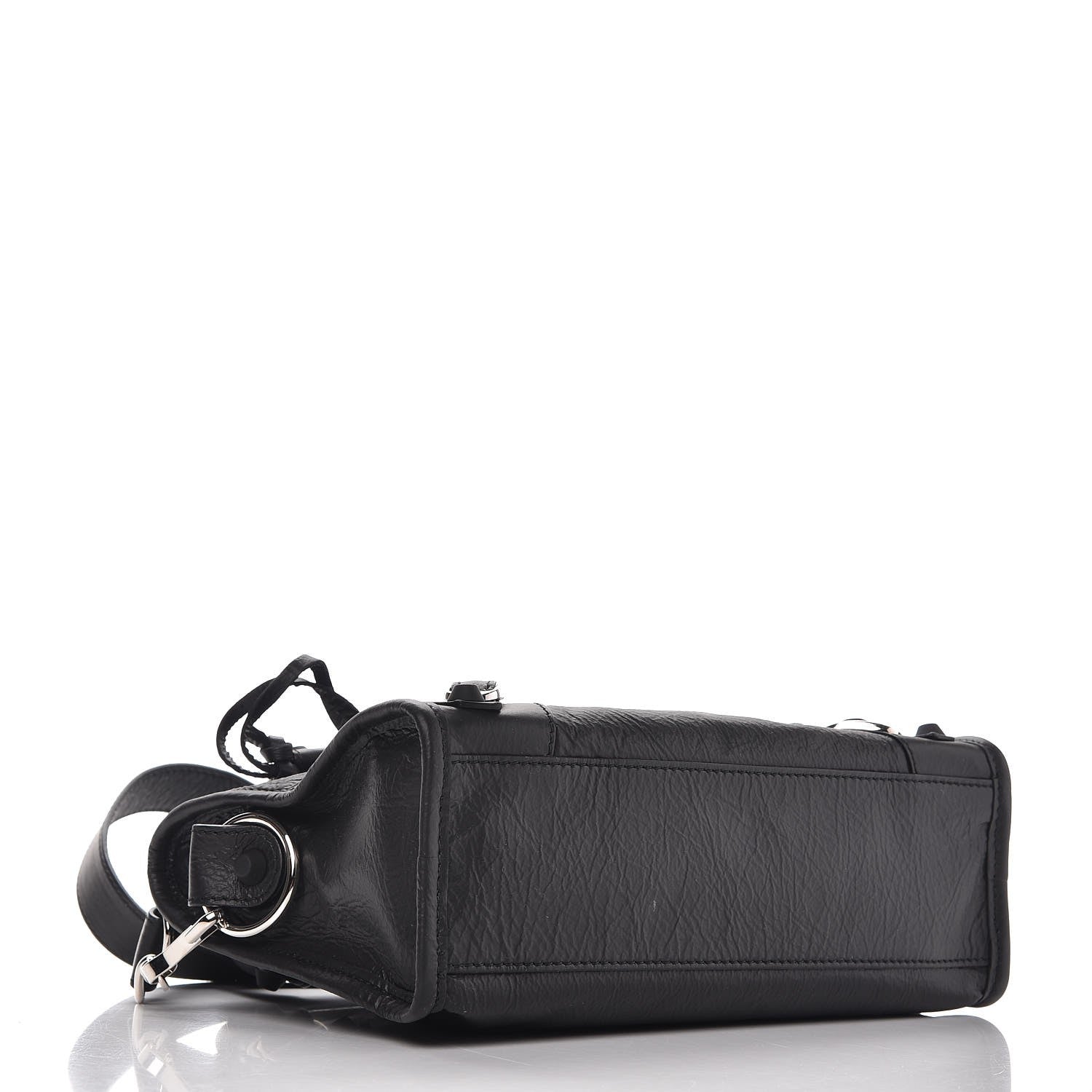 Balenciaga Matte Goatskin Rubber Covered Classic Hardware Mini City Black 4 of 7
