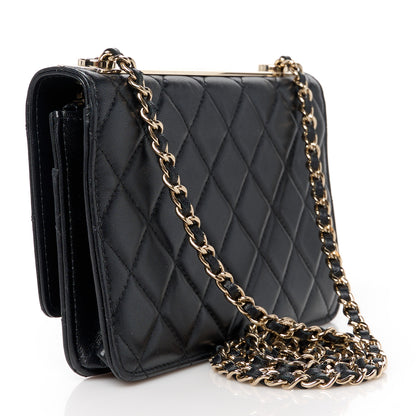 Chanel Lambskin Quilted Trendy CC Wallet On Chain WOC Black 3 of 13