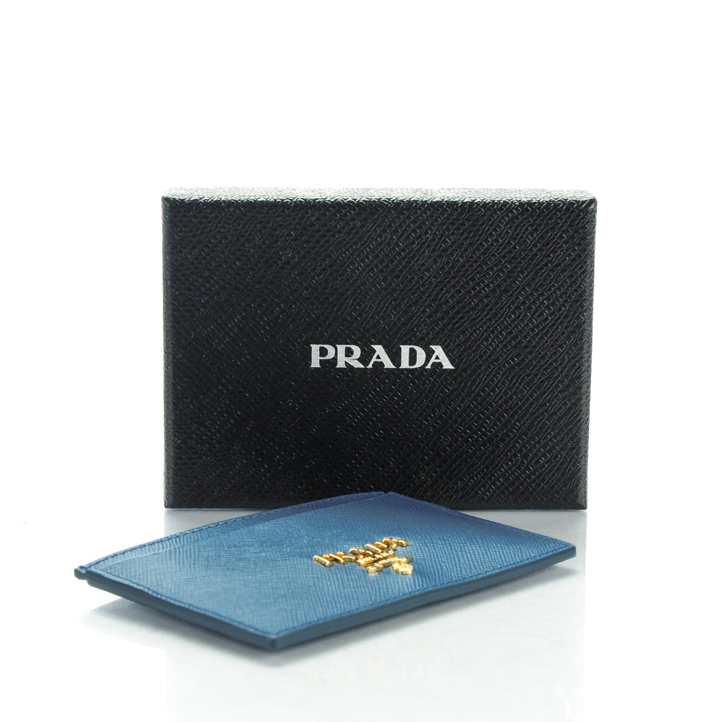 Saffiano Metal Card Case Cobalto
