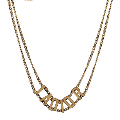 Christian Dior Metal J'Adior Choker Necklace Aged Gold 1 of 3