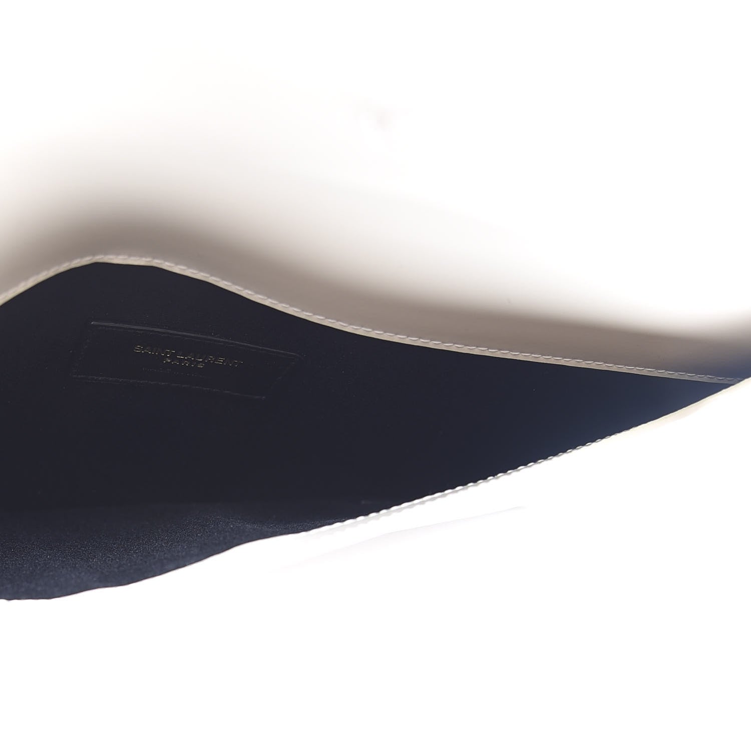 Saint Laurent Smooth Shiny Calfskin Uptown Pouch Crema Soft 4 of 9
