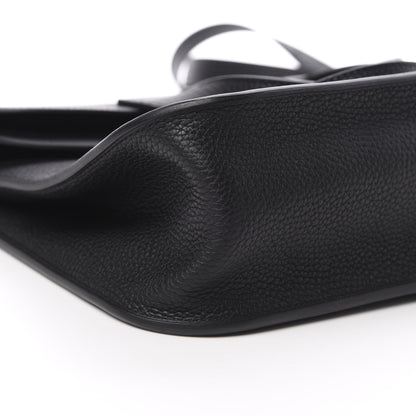 Hermes Taurillon Clemence Halzan 31 GM Black 12 of 14