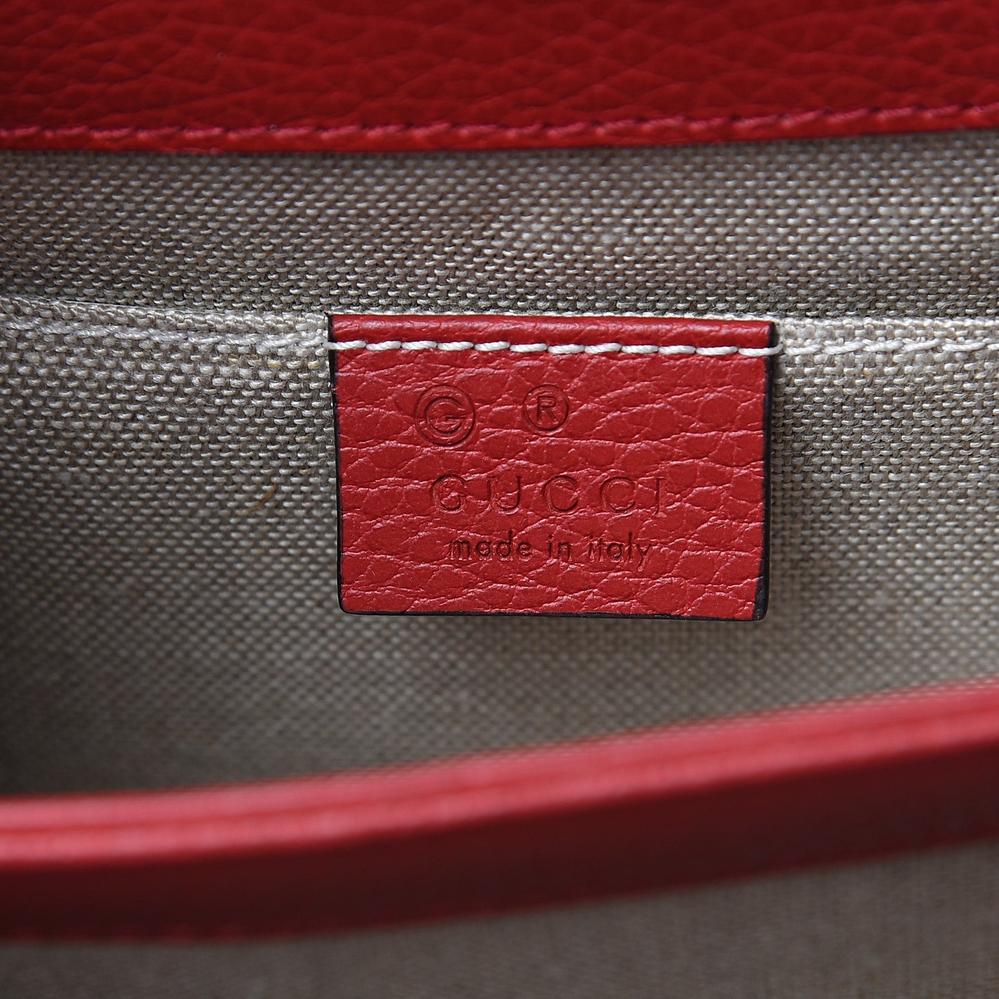 Dollar Calfskin Small Interlocking G Shoulder Bag Red