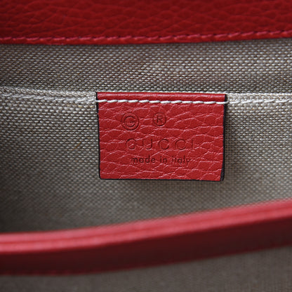 Gucci Dollar Calfskin Small Interlocking G Shoulder Bag Red 5 of 8