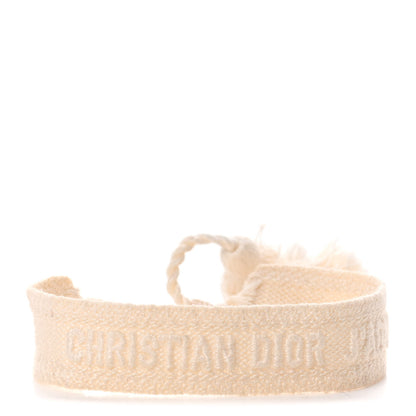 Christian Dior Woven Cotton J'Adior Friendship Bracelet Light Beige 1 of 2
