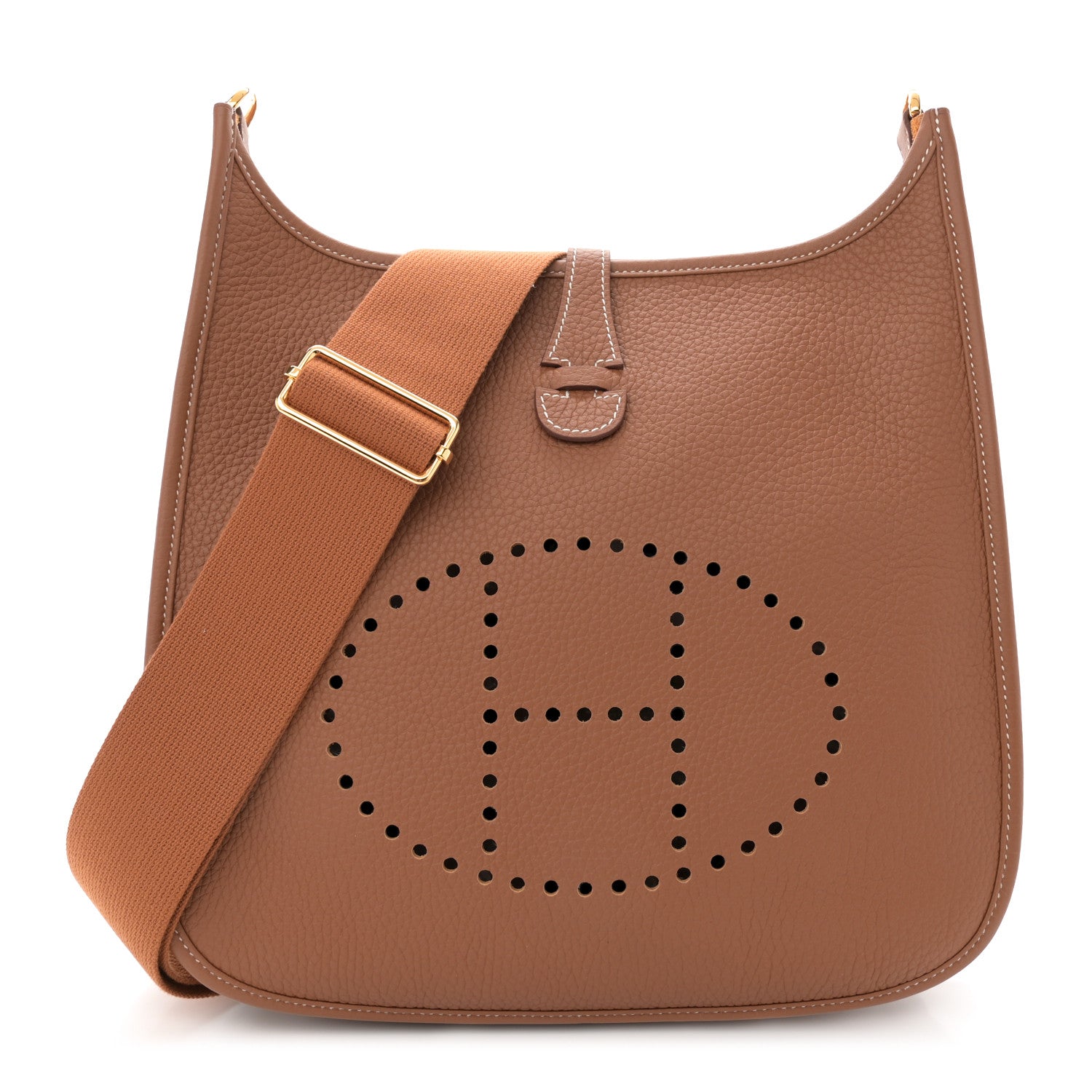 Hermes Taurillon Clemence Evelyne III PM Gold 1 of 11