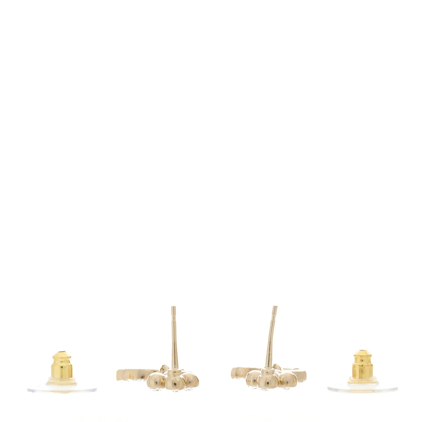Crystal CC Drop Earrings Gold