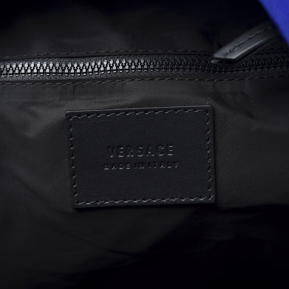 Versace Nylon 90's Vintage Logo Backpack Blue 5 of 7