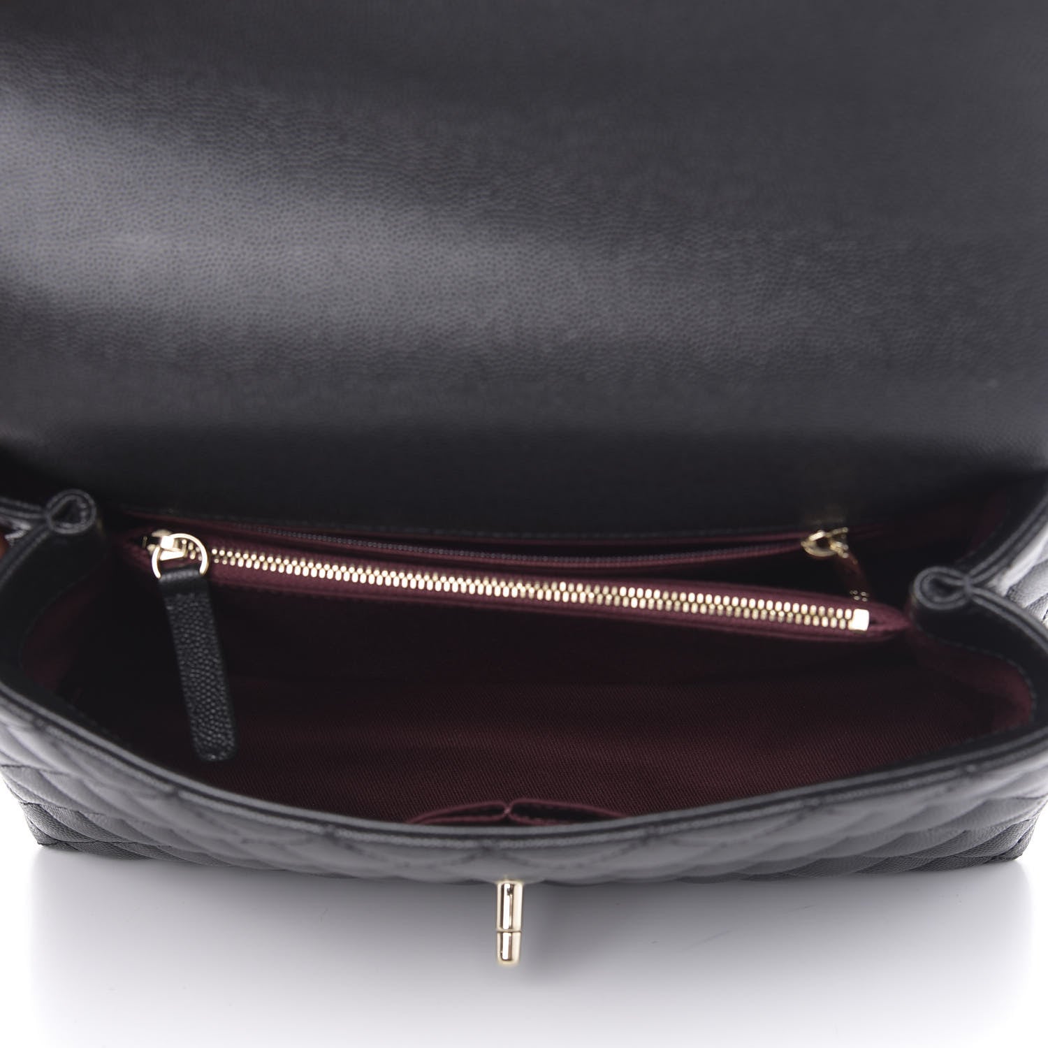 Chanel Caviar Quilted Small Coco Handle Flap Black 5 of 10