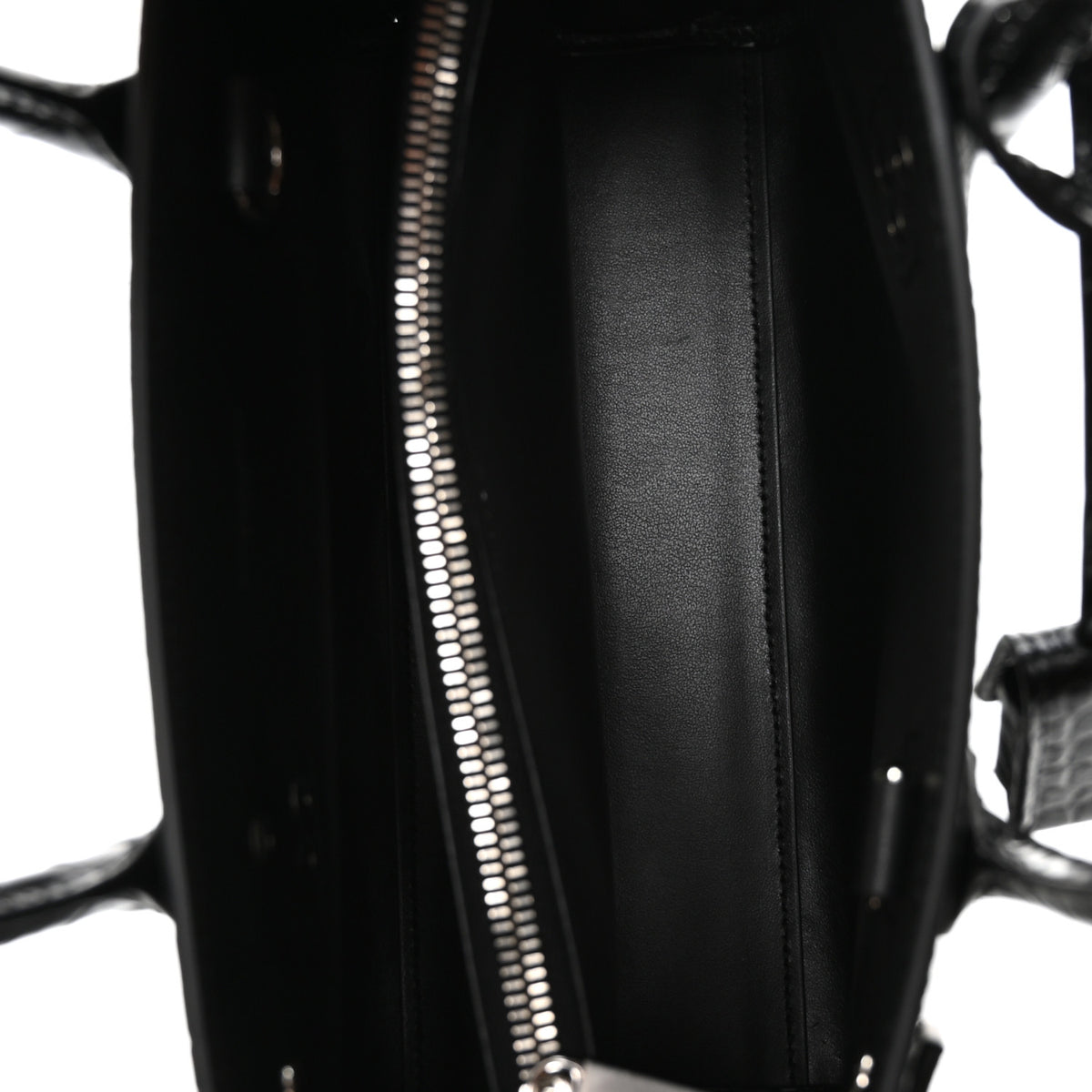 Saint Laurent Calfskin Crocodile Embossed Baby Sac De Jour Black 5 of 11