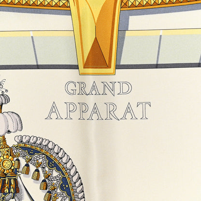Hermes Silk Grand Apparat Scarf 90 Creme Gold Multicolor 3 of 6
