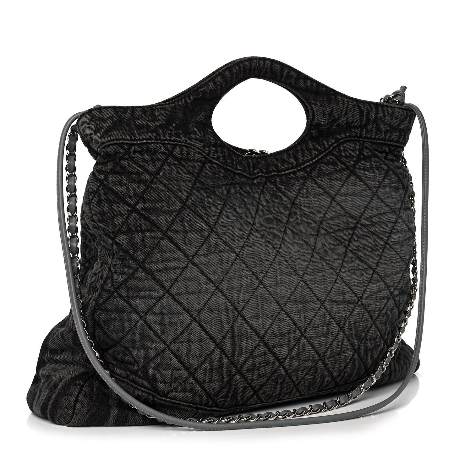 Denim Quilted 31 Denimpression Shopping Bag Grey Black