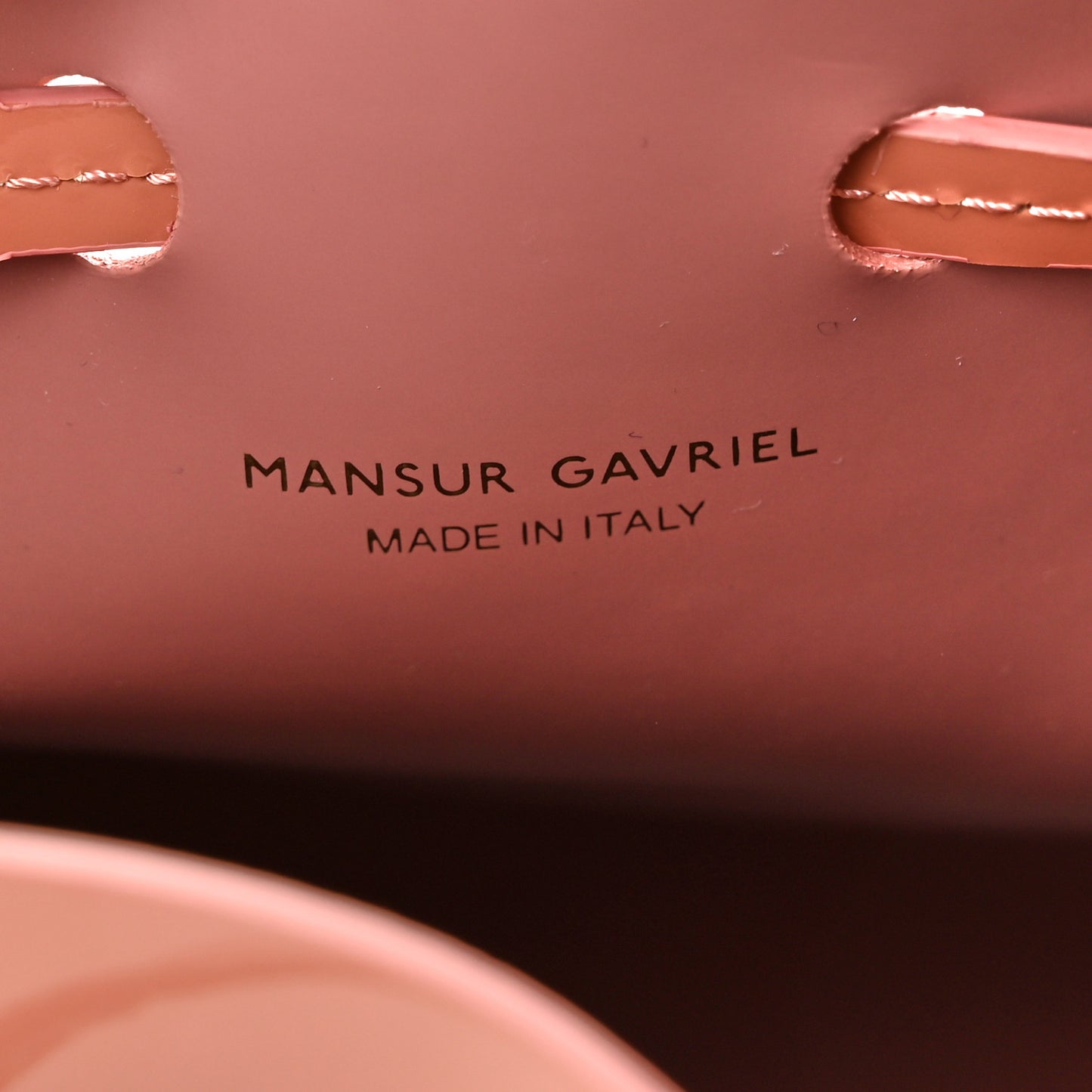 Patent Calfskin Mini Mini Bucket Blush