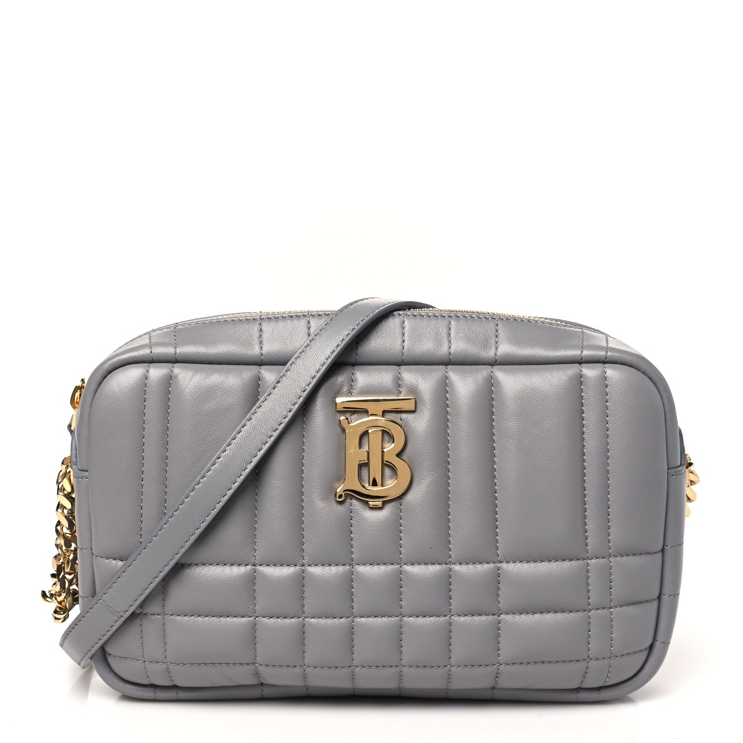 Burberry Calfskin Quilted Small Lola Camera Bag Grey 1 of 9